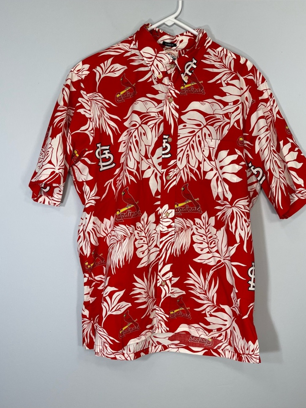 NEW Aloha Rent Spooner St Louis Cardinals Shirt Mens Large Red Hawaiian MLB